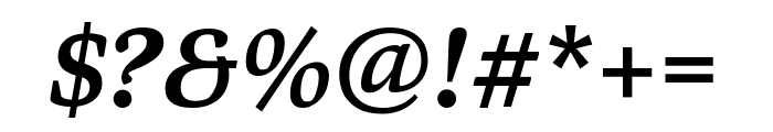 Bennet Text Three Semi Bold Italic Font OTHER CHARS