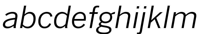Benton Sans Book Italic Font LOWERCASE