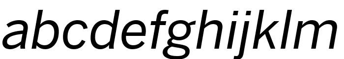 Benton Sans Compressed Italic Font LOWERCASE