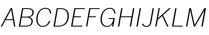 Benton Sans Compressed Light Italic Font UPPERCASE