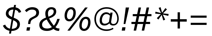 Benton Sans Condensed Italic Font OTHER CHARS