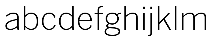Benton Sans Condensed Light Font LOWERCASE