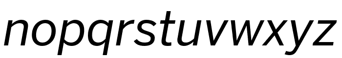 Benton Sans Wide Italic Font LOWERCASE