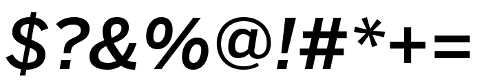 Benton Sans Wide Medium Italic Font OTHER CHARS