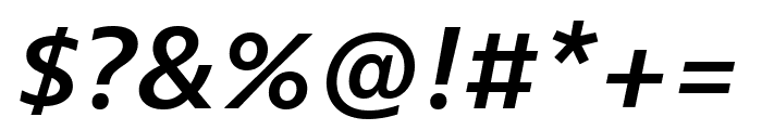 Bernina Sans Compressed Semibold Italic Font OTHER CHARS
