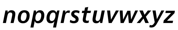 Bernina Sans Compressed Semibold Italic Font LOWERCASE