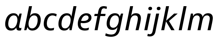 Bernina Sans Condensed Regular Italic Font LOWERCASE