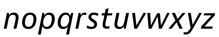 Bernina Sans Condensed Regular Italic Font LOWERCASE