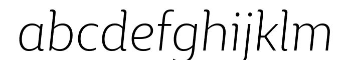 BigCity Grotesque Pro Light Italic Font LOWERCASE