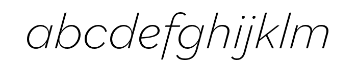 Bilo ExtraLight Italic Font LOWERCASE