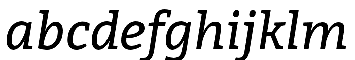 Bitter Italic Font LOWERCASE