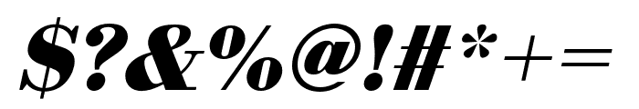 Bodoni URW Bold Oblique Font OTHER CHARS