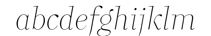 Bomboniere Thin Italic Font LOWERCASE