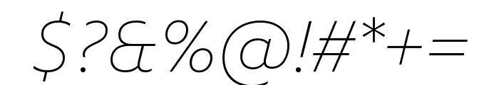 Bonnie Thin Italic Font OTHER CHARS