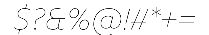 Bonnie UltraThin Italic Font OTHER CHARS