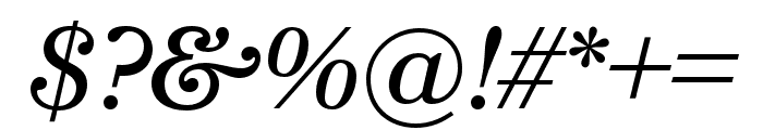 Bookmania Regular Italic Font OTHER CHARS