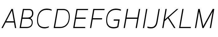 Boreal ExtraLight Italic Font UPPERCASE