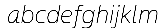 Boreal ExtraLight Italic Font LOWERCASE