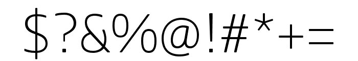 Boreal ExtraLight Font OTHER CHARS