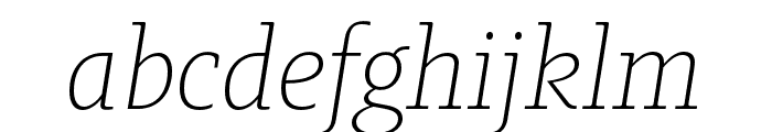 Brando ExtraLight Italic Font LOWERCASE