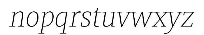 Brando ExtraLight Italic Font LOWERCASE