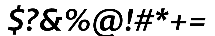 Brando Sans SemiBold Italic Font OTHER CHARS