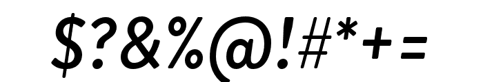 Brandon Grotesque Medium Italic Font OTHER CHARS