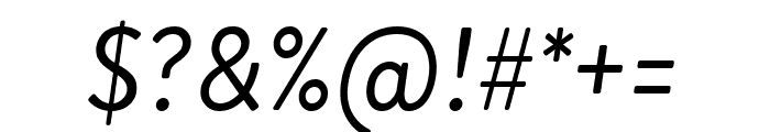 Brandon Grotesque Regular Italic Font OTHER CHARS