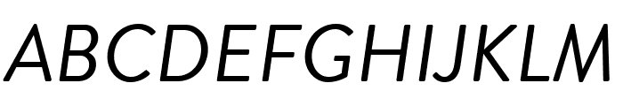 Brandon Grotesque Regular Italic Font UPPERCASE