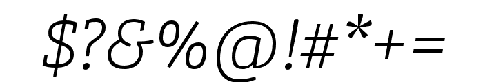Bree Serif Thin Italic Font OTHER CHARS