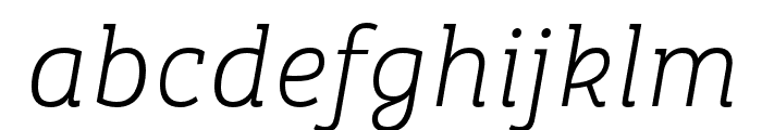 Bree Serif Thin Italic Font LOWERCASE