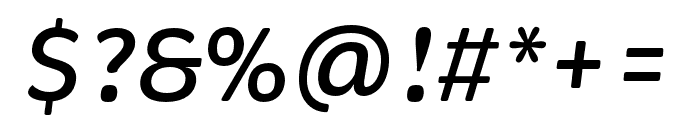 Brevia Medium Italic Font OTHER CHARS