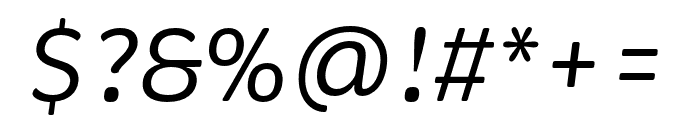 Brevia Regular Italic Font OTHER CHARS