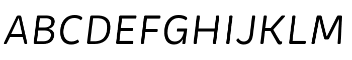 Brevia Regular Italic Font UPPERCASE