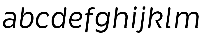 Brevia Regular Italic Font LOWERCASE