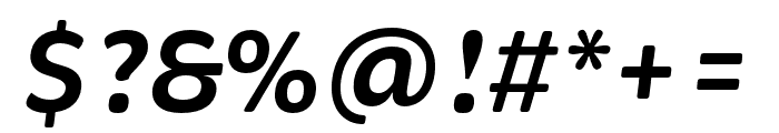 Brevia Semibold Italic Font OTHER CHARS
