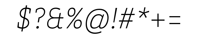 Brix Slab Cond ExtraLight Italic Font OTHER CHARS
