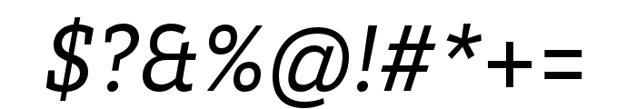 Brix Slab Cond Regular Italic Font OTHER CHARS