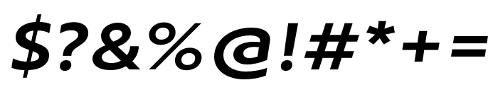 Brother XS Bold Italic Font OTHER CHARS