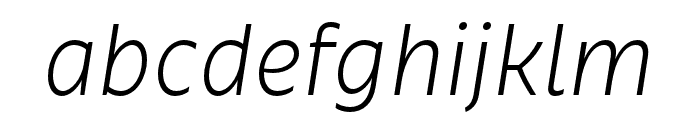 Bruna Light Italic Font LOWERCASE