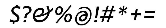 Bruna Regular Italic Font OTHER CHARS