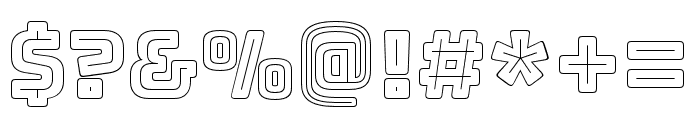 Bungee Outline Font OTHER CHARS