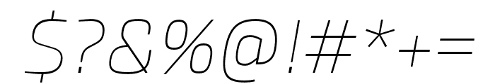 Byker UltraLight Italic Font OTHER CHARS