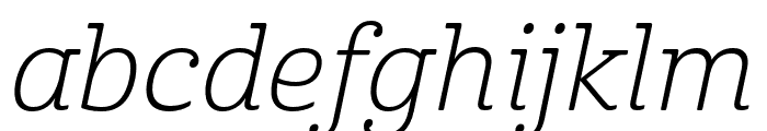 Cabrito Ext Light Italic Font LOWERCASE