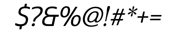 Cabrito Sans Cond Medium Ital Font OTHER CHARS
