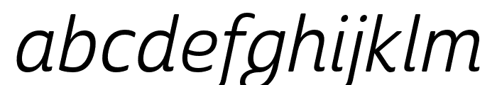 Cabrito Sans Ext Regular Ital Font LOWERCASE
