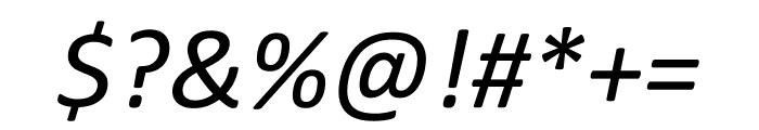 Calibri Italic Font OTHER CHARS