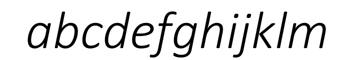 Calibri Light Italic Font LOWERCASE
