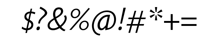 Calluna Sans Light Italic Font OTHER CHARS
