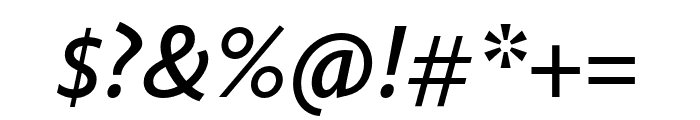 Calluna Sans Semibold Italic Font OTHER CHARS